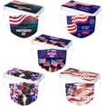 thumbnail image 1 of HUGFEGWE 50Pcs 4th of July Disposable Adults Face Masks,3 Ply Protective Disposable Face Masks with Independence Day Patriotic Designs (Independence Day L) CJB91-40815, 1 of 7