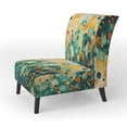 thumbnail image 3 of Designart "Nostalgic Remix II" Chaise d'Appoint Verte Abstraite Collages - Fauteuil Moderne pour Salon, 3 of 7