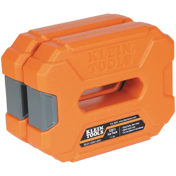 Paquetes de hielo reutilizables Klein Tools 62811 para bolsas frigoríficas, paquete de 2