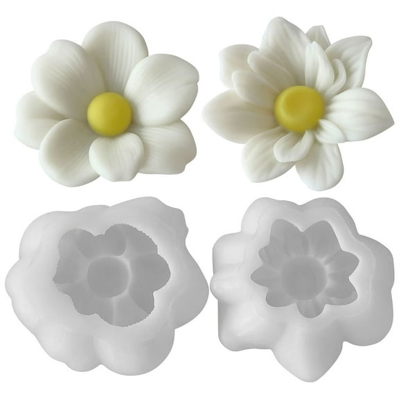 JDH silicone 2pcs Flower Candle Silicone Molds DIY Aromatherapy Candle Molds Resin Flower Manufacturing for Home Decor Handmade Gifts