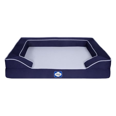 Sealy Lux Premium Orthopedic and Memory Foam Dog Bed, Navy