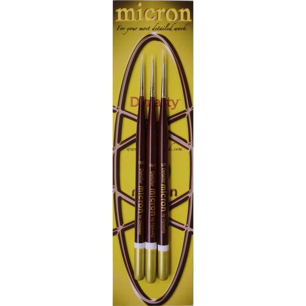 Micron Paint Brush Set 2 (includes Pointed Flats 15/0, 6/0, 2/ 0