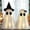 25.6 in, variant on Halloween Lighted Ghost Decorations - 2 Pcs Spooky Plastic Light up Cute Ghost Couple with Witch Hat and Black Bow, Halloween Indoor Figurines for Mantel, Shelf & Tabletop Home Party Decor, Small