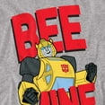 thumbnail image 3 of Transformers Valentine's Day Bumblebee Bee Mine Kids T Shirt for Youth Boys and Girls, Athletic Heather, Small, 3 of 5