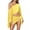 Yellow, variant on Two Piece Sets For Women Summer Women's Beach Sun Protection Long Sleeve Top And Skirt Set Breathable Lightweight 2 Piece Outfit for Summer