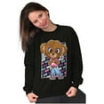 thumbnail image 5 of Urban Bling Drip Sassy Teddy Bear Women Crewneck Sweatshirt Brisco Brands S, 5 of 6