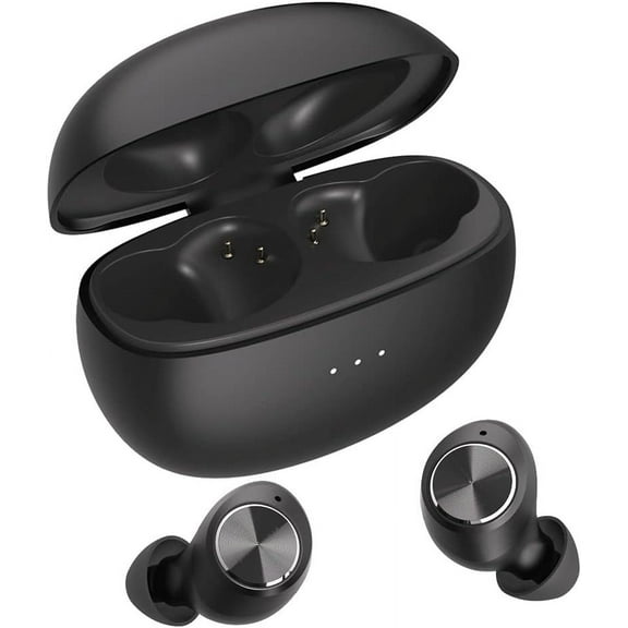 Kamon K12 Wireless Earbuds with Wireless Charging Case, Bluetooth 5.3, Touch Control Waterproof, in Ear Stereo Headphones Built in Mic Headset Premium Sound for Smart phone Cell phone Sport (Black)