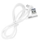 thumbnail image 4 of Cable micro USB trenzado de 1 m en ángulo recto, USB 2.4 A a 90 grados, cable de datos y cargador para teléfonos Android universales (blanco), 4 of 7