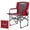 Red edges + gray seat back, variant on Oversized Heavy Duty Director's Camping Chair for Adults, Portable Folding Lawn Chair with Side Table & Storage Pouch, Supports 330 lbs, Lightweight Aluminum Frame for Outdoor, Beach Black + Grey