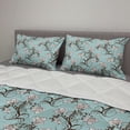 thumbnail image 2 of Vintage Comforter & Sham Bedding Set, Royal Flower Arrangements Swirling Branches and Leaves, 3 pcs Duvet Set Microfiber Filling Quilt, 5 Sizes, Seafoam Rosewood, by Ambesonne, 2 of 4