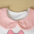 thumbnail image 3 of fatyb Summer Girls Long Sleeve Cotton Tops Bow Print Collar T-Shirts Kids Girls Cute Bottom Blouses, 3 of 5