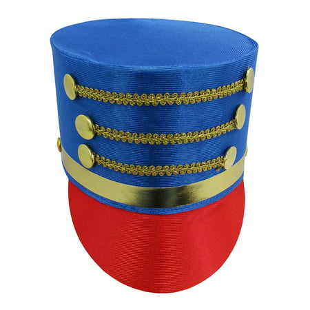Toy Soldier Blue Drum Major Nutcracker Drummer Boy Costume Hat