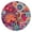 Mandala, variant on Tablecloth Ethnic Abstract Mandala Pattern Waterproof Round Cover with Elastic Edges and Durable Backing