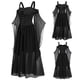 thumbnail image 2 of Gibobby Vestido invierno mujer Encaje Halloween Womne hombro más vestido manga tamaño frío hasta vestido de mujer(Negro, XXXL), 2 of 5