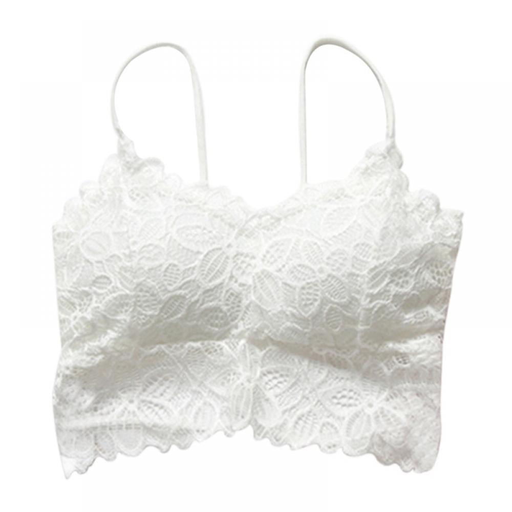 white lace bandeau bralette