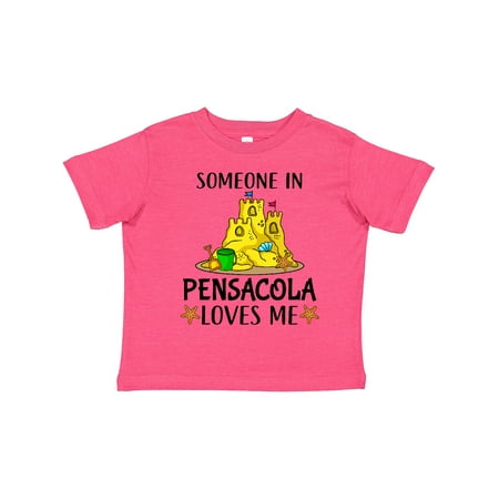 

Inktastic Someone in Pensacola Loves Me Beach Vacation Gift Toddler Boy or Toddler Girl T-Shirt