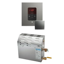 Mr Steam MS 9kW (9000W) Steam Shower Generator Package w/square iTempo Control in Satin Steel