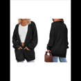 thumbnail image 3 of Cárdigan Extragrande de Punto Suave para Mujer con Bolsillos Negro XXL, 3 of 6