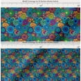 thumbnail image 2 of Soimoi Cotton Poplin Fabric Colorful Flowers Clip Art Printed Craft Fabric by The Yard 56 Inch Wide, 2 of 7