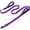 Purple, variant on zalens Dog Leash Double Handle 5ft Long, Padded Traffic Handle and Reflective, Hotpink