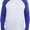 Royal Blue and White, variant on ToBeInStyle Men's Long-Sleeved Baseball Shirt
