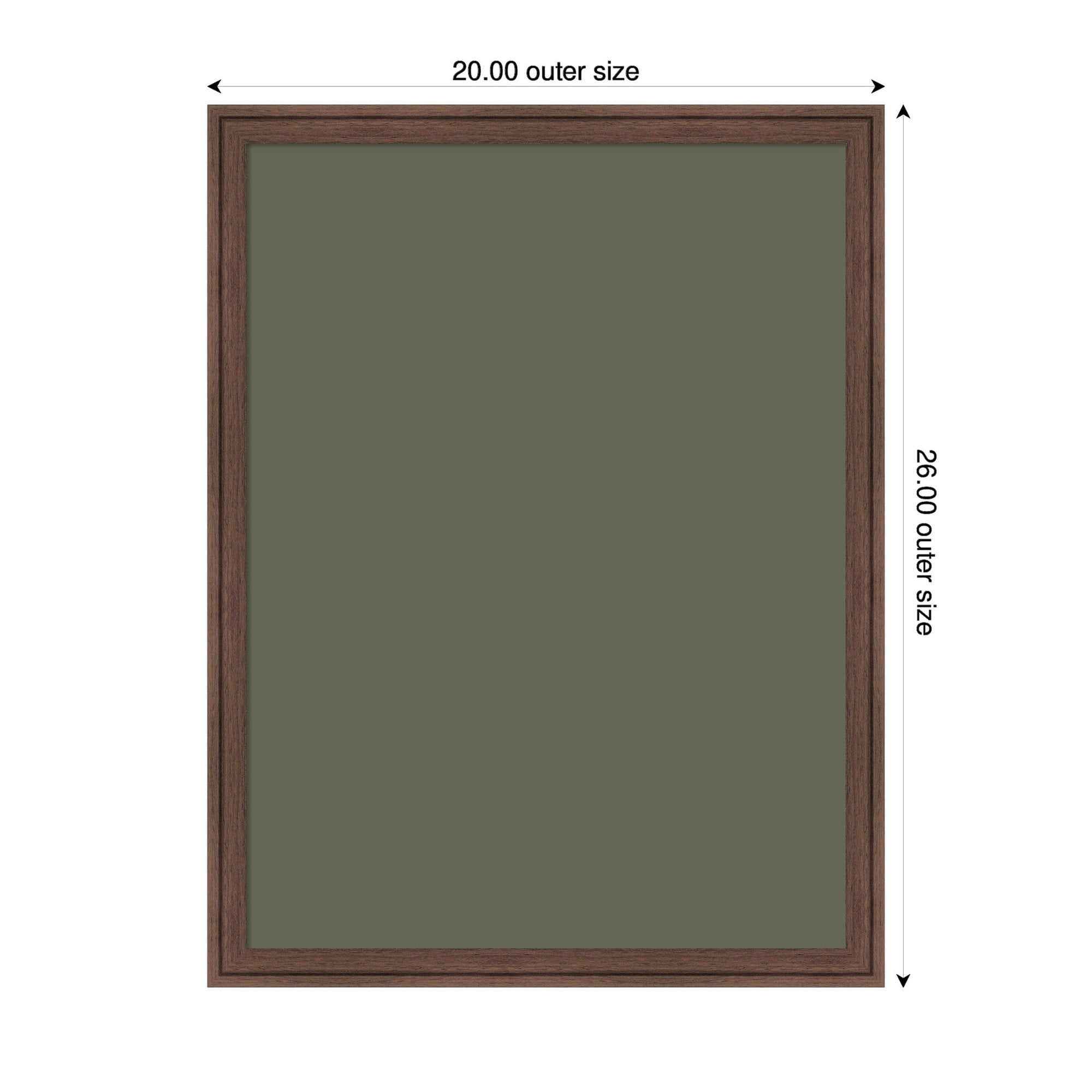 Kate and Laurel Framed Fabric Pinboard 20 x 26,  Printed Linen Classic Bulletin Board for Use as a Vision Board or Wall Organization, Florence Medium Brown Frame