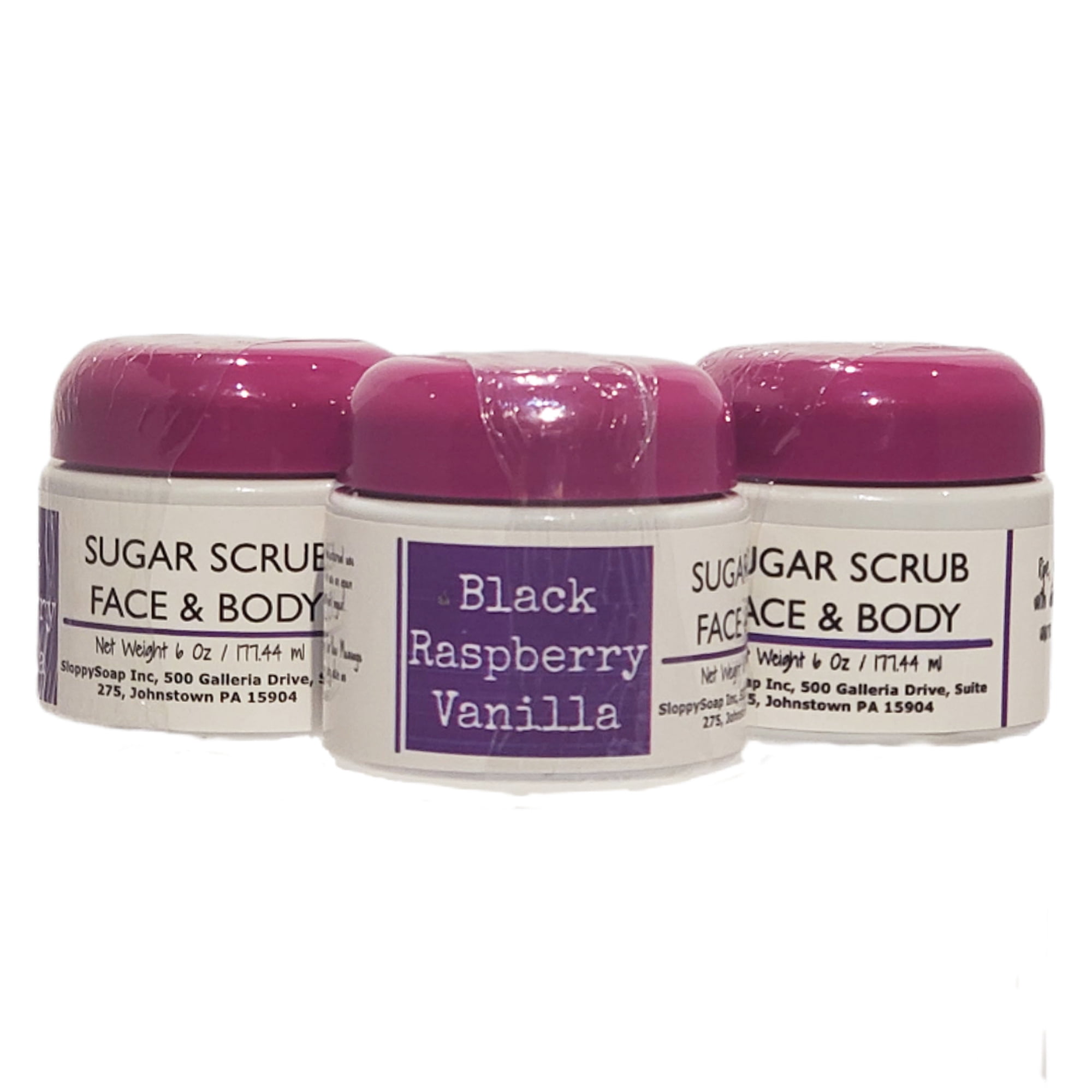 Black Raspberry Vanilla Sugar Scrub for Face and Body, 6.5 Oz.