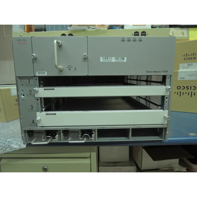 Used Cisco Nexus N7K-C7004 4-Slot Chassis with Dual power supply.