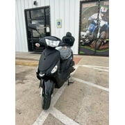 HHH Upgraded 49cc/ 50cc Scooter Gas Fully Automatic Street Scooter Moped Pony 50 with Matching Trunk - Sporty Black color