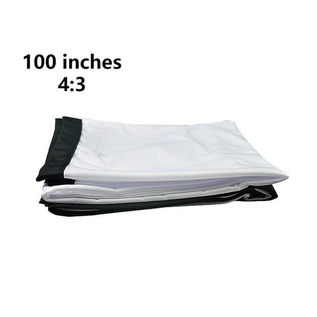 keepw Écran de Projection Pliable Anti-Lumière Portable Projecteur HD Rideau Fête Vidéo Film pour Chambre Intérieur 100 Pouces Type 2