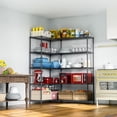 thumbnail image 4 of M MZG 4-Tier Metal Wire Shelving Unit Storage Rack, 33.46"W x 15.74"D x 70.86"H, Black, 4 of 7