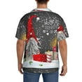 thumbnail image 5 of KLL Traditional Scandinavian Dwarf Print Men's Shirt Short Sleeve Button Down Summer Cuba Beach Shirts- X-Large, 5 of 7