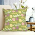thumbnail image 6 of Happy Easter Throw Pillow Covers 18x18 Inch,Easter Eggs Yellow Farmhouse Holiday Cushion Case for Home Sofa Couch Decoration, 6 of 6