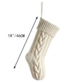 thumbnail image 3 of Christmas Stockings 18 Inches Classic Cable Knitted Socks Fireplace Hanging Stockings Family Holiday Party Xmas Decoration Sock 1 PC Beige One Size, 3 of 6
