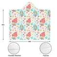 thumbnail image 3 of Wearable Blanket,Colorful Mermaid Princess Pattern Hooded Wearable Flannel Blanket for Adults & Teens with Buckle,Winter Poncho Shawl Wrap Cape,50"x60", 3 of 5