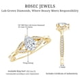 thumbnail image 5 of Rosec Jewels Certified Lab Grown Diamond 5x7mm Pear Engagement Ring - EF-VS Quality - Ready To Gift, 10K Yellow Gold, US 7.50, 5 of 8