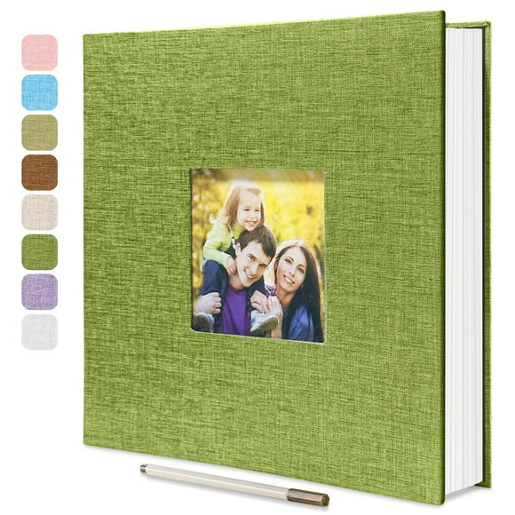 Álbum de fotos HoneyTolly, autoadhesivo, 40 páginas, color verde matcha