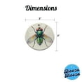 thumbnail image 5 of Housefly Fly Watercolor Christmas Tree Holiday Round Ceramic Ornament, 5 of 7