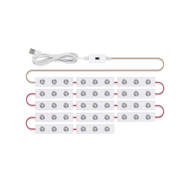 Tira De Luz De 4.92 Pies Con Alimentación Usb, Lámpara De Cinta De Espejo De Maquillaje De Tocador Con 10 Tiras De Led, Pegatina De Doble Cara De Inducción Manual Para Dormitorio, Tocador, Peluquería Yuarrent HA028069-02