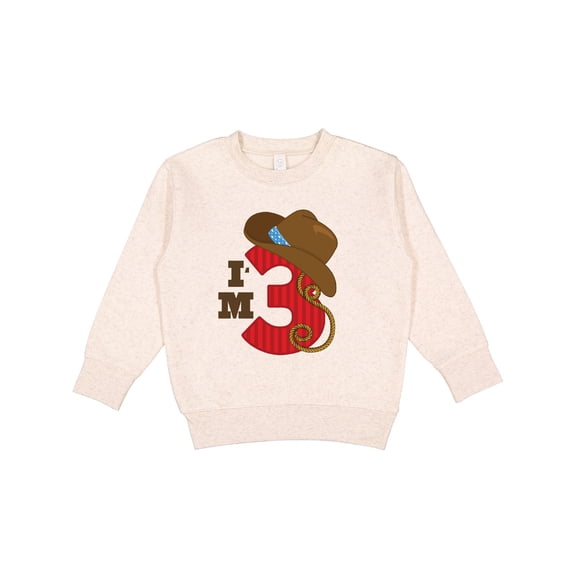 Inktastic Cowboy 3rd Birthday I'm Three Toddler Sweatshirt