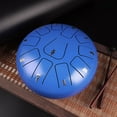 thumbnail image 2 of Tambor de lengüeta de acero con piedras de Buda, mini tambor handpan, tambor de preocupación, tambor handpan, para niños, adultos, educación, entretenimiento, yoga, regalos zen, 2 of 2