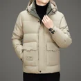 thumbnail image 4 of Chaqueta de plumón de invierno con capucha extraíble para hombre 2024, chaqueta acolchada para hombre, informal, de manga larga, ropa de abrigo para el frío, 4 of 5
