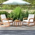 thumbnail image 4 of Gymax 2 Pieces Patio Side Table Hardwood All-Weather Outdoor Square End Bistro Table Garden, 4 of 10