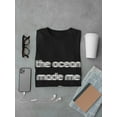 thumbnail image 3 of THe Ocean Made Me Salty Blurry Graphic Men Black T-Shirt, Male Large, 3 of 4