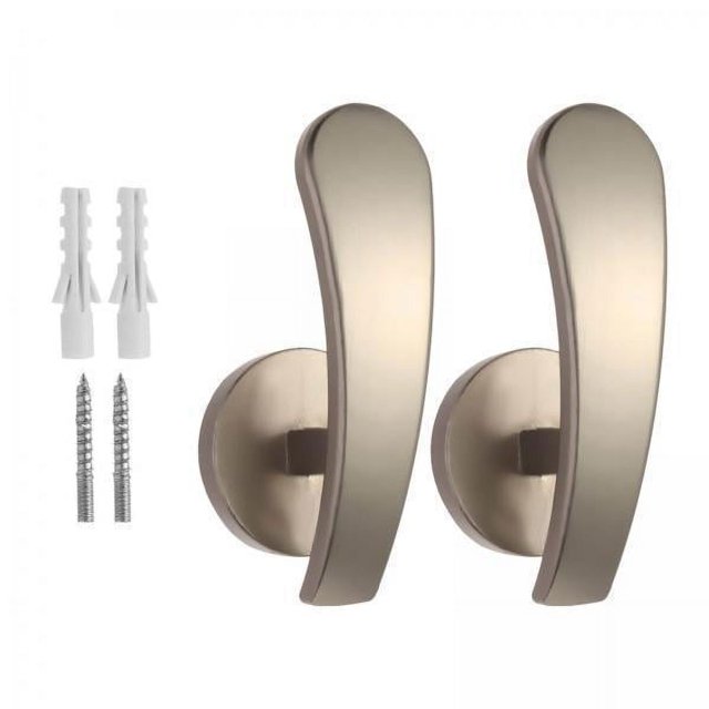 DOLITY 2x2Pcs Elegant Curtain Holdbacks Drapery Tieback Hooks for Home Decor