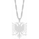 thumbnail image 1 of Stainless Albania Eagle Necklace Symmetrical Patterns Pendant Fashion National Flag Necklace For Women Man Clavicle Chain-10341, 1 of 4