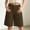 *Brown, variant on Women's High Waisted Work Shorts with Pockets ,Casual Summer Solid Color Business Bermuda Short Army Green,Women's Plus L