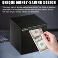 thumbnail image 4 of hizgo Adult Stainless Steel Piggy Bank,Coin Saving for Must Break to Open -Kids Money Saving Box (Black 4.72 inch), 4 of 7