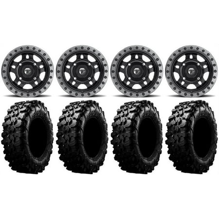Fuel Anza Black 14 Wheels 28 Carnivore Tires Honda Rincon Yamaha Rhino Kawasaki Brute Force Suzuki KingQuad Fuel Anza Black 14 Wheels 28 Carnivore Tires Honda Rincon Yamaha Rhino Kawasaki Brute Force Suzuki KingQuad