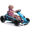 thumbnail image 7 of NEILA 24V Go Kart for Kids Teens，Ride on Drift Car，8 MPH High Speed Drifting Racing Electric Fun Toys,24V 9Ah Battery 300W*2 Motors, Max Load 175 lbs for 8-12 Years (Blue), 7 of 7